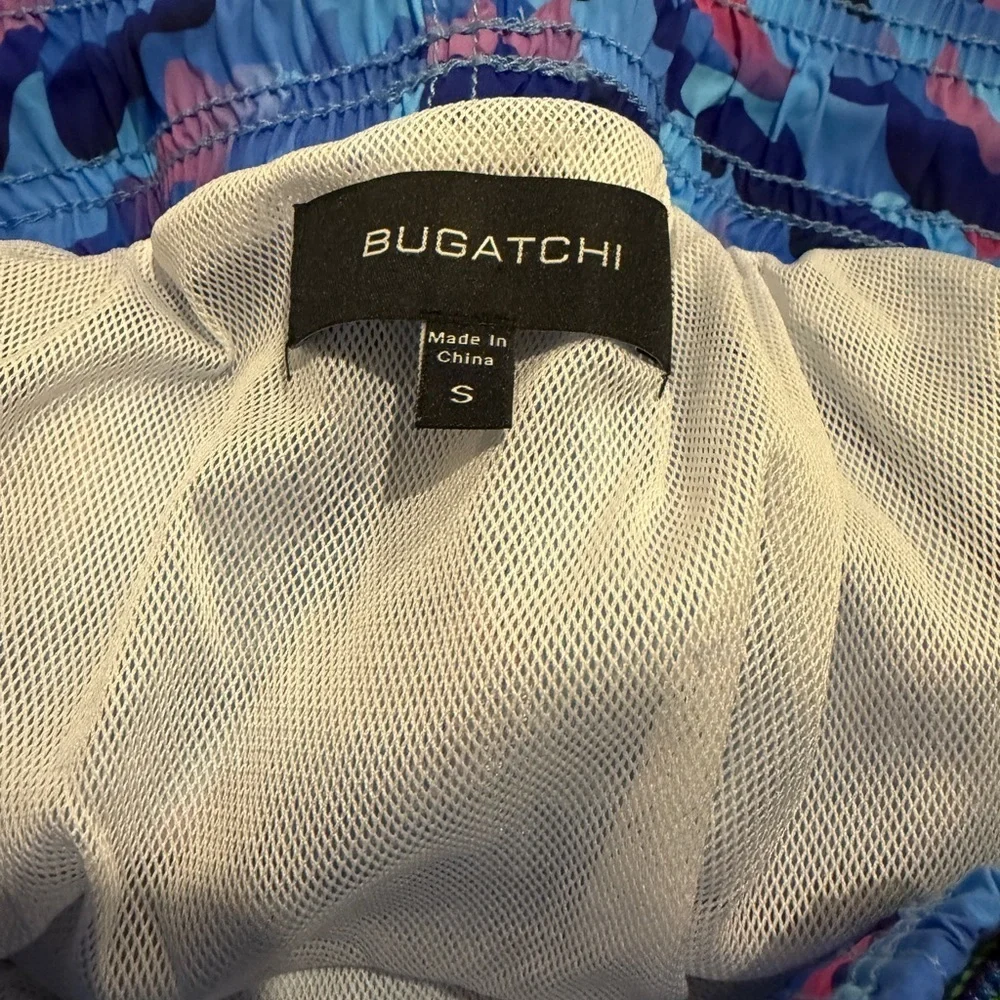 Bugatchi Blue and Pink Swim Shorts