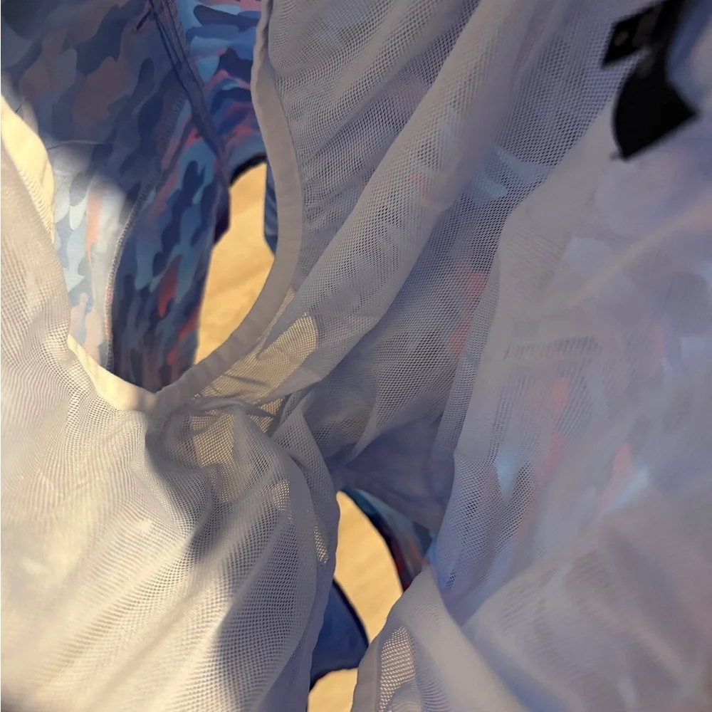 Bugatchi Blue and Pink Swim Shorts