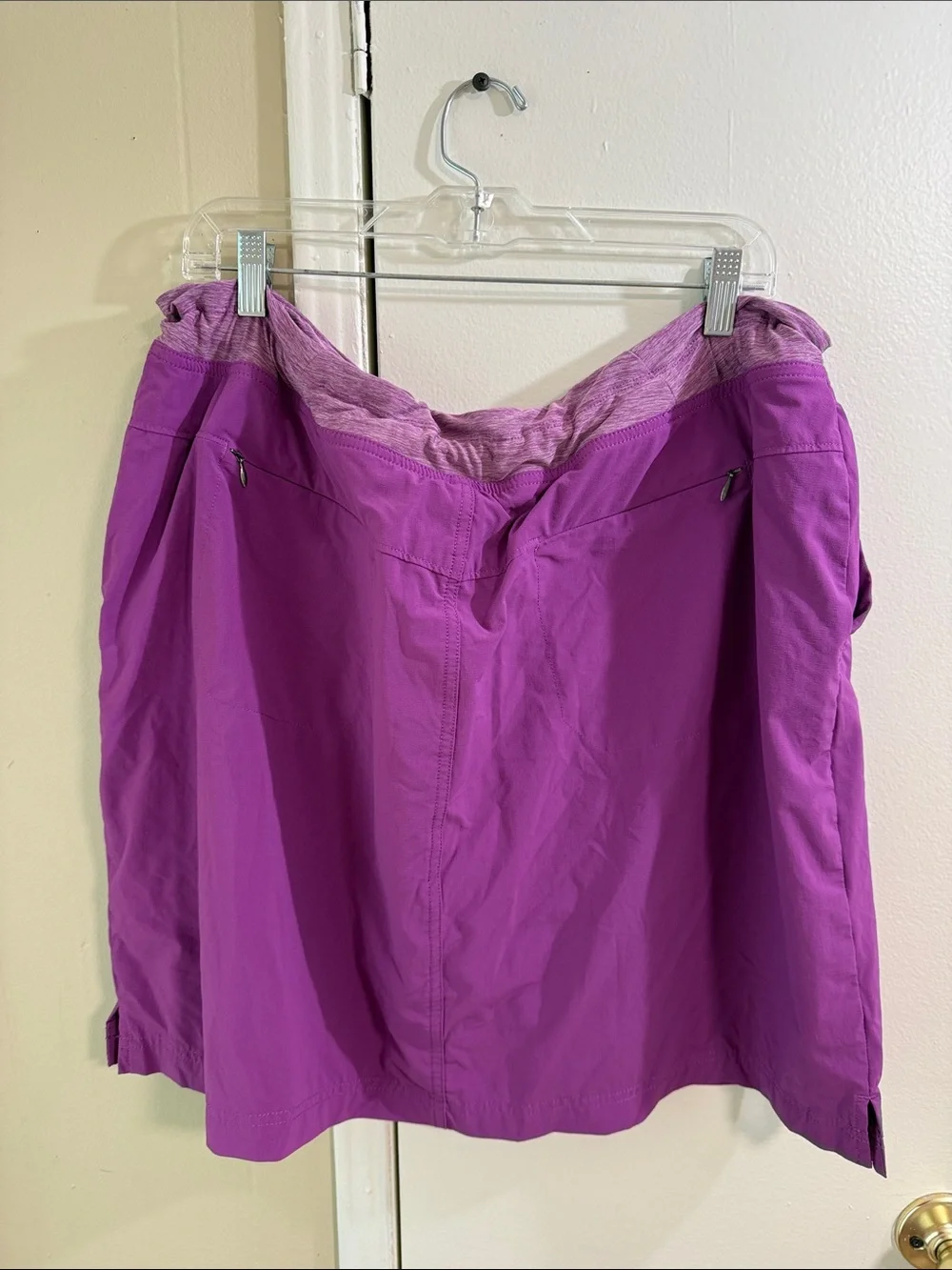 Duluth Trading Hiking Golf Skort Purple Adjustable Waist 18W Fitness Athletic