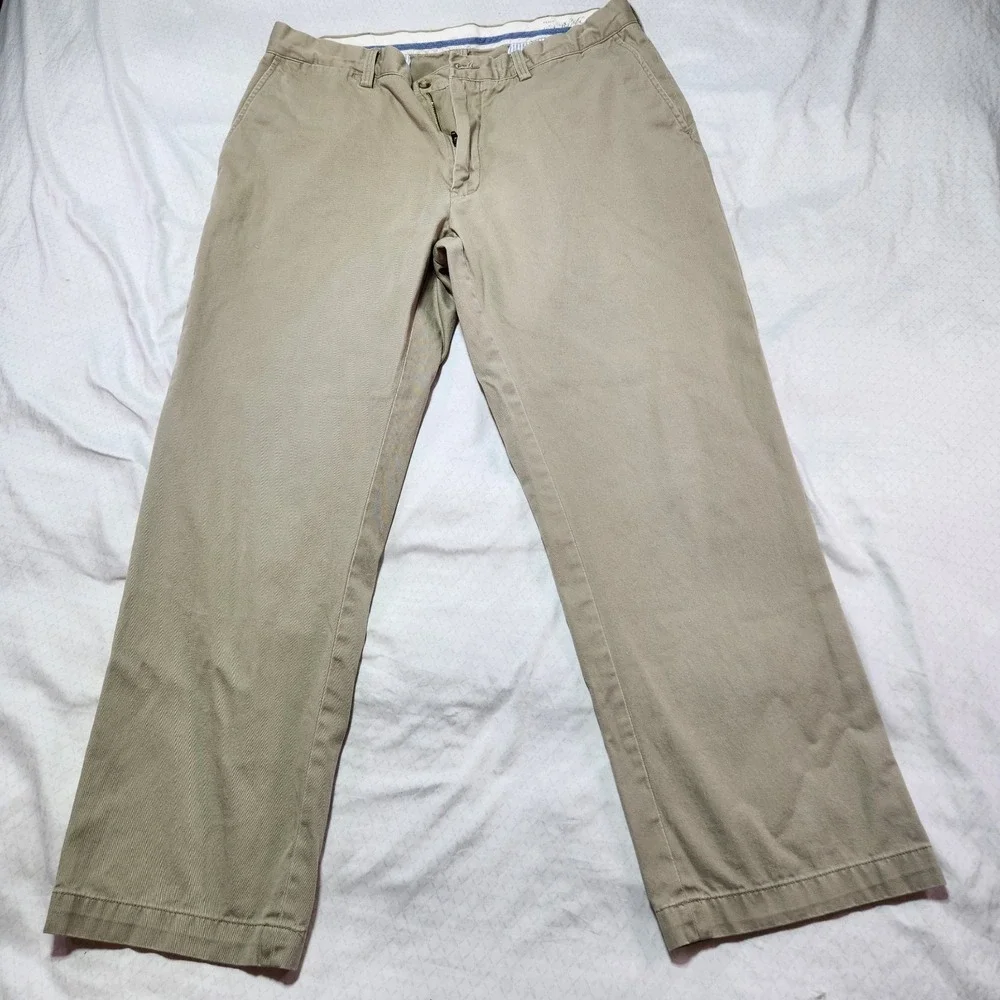 Polo Ralph Lauren Mens Khaki Chino's Pants Cotton Relaxed Fit 36x30