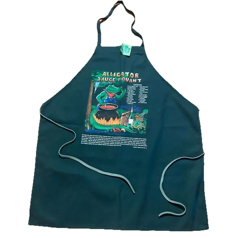 New Orleans Louisiana Apron Alligator Sauce Piquant Recipe Green Cajun Picante