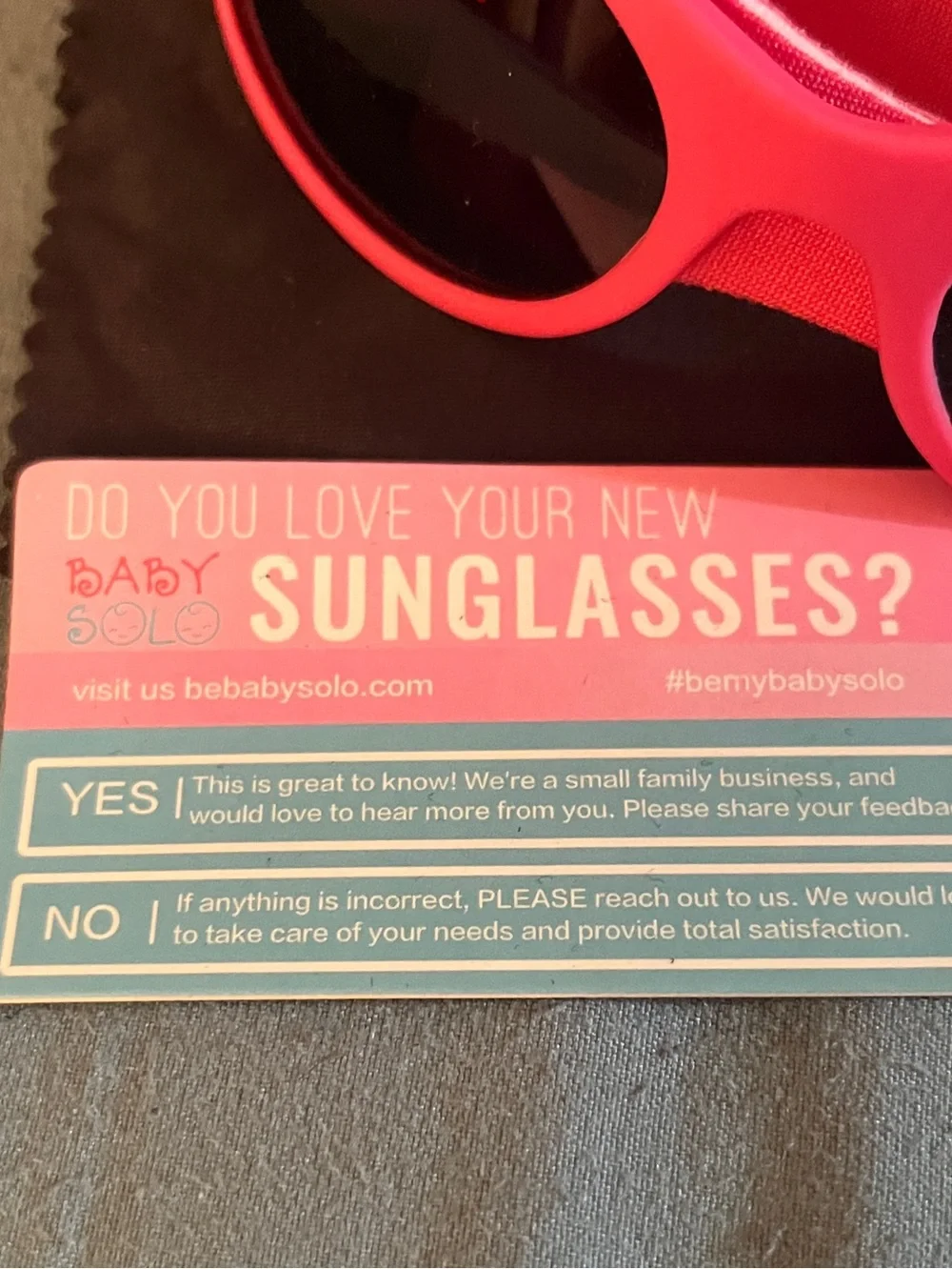 Baby Solo dark frames friendly