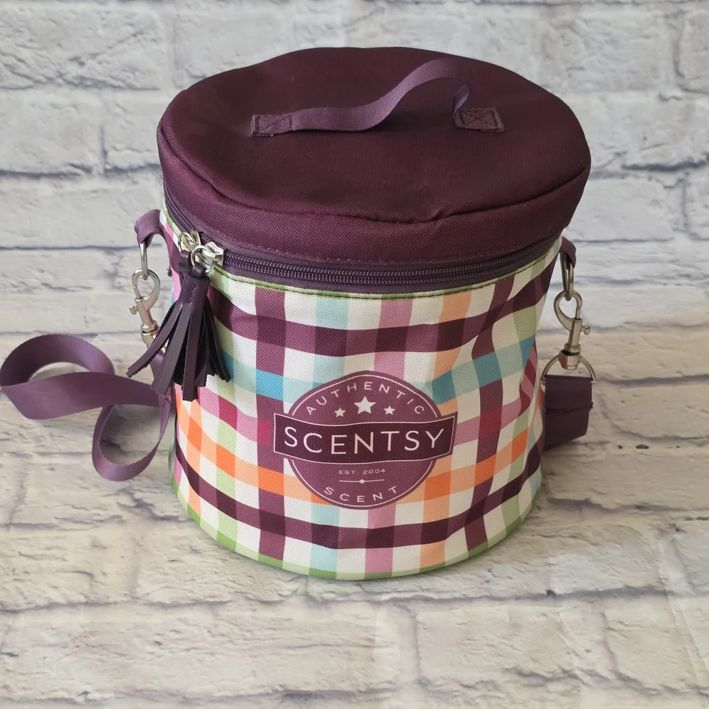 Scentsy Multicolor Insulated Plaid Storage Bag