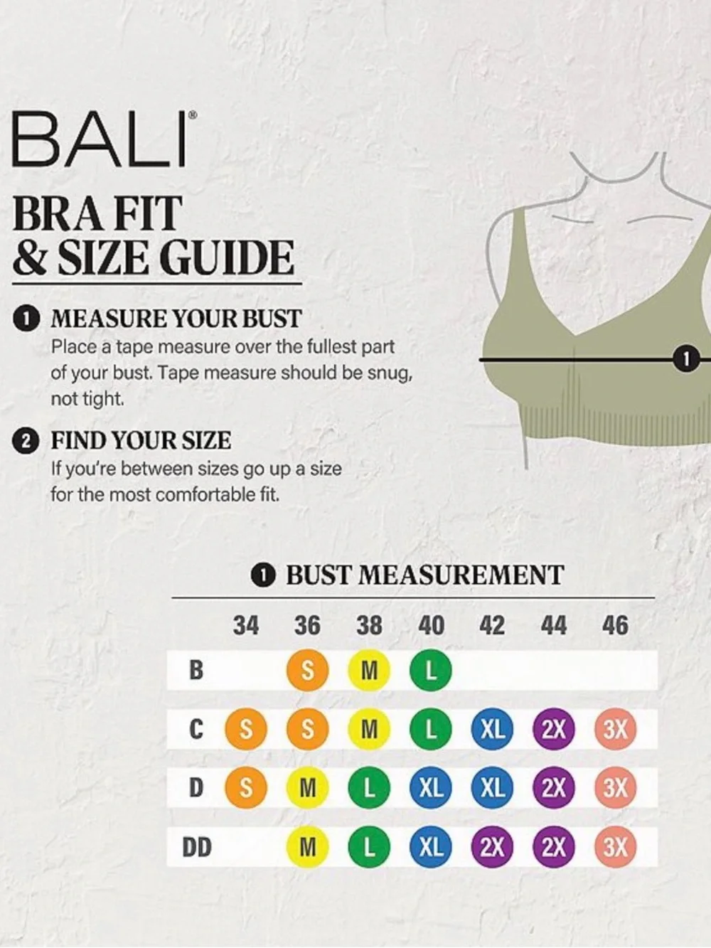 Bali Breathe Cotton Modal Wireless T-Shirt Convertible Bra DF7594 Size Large