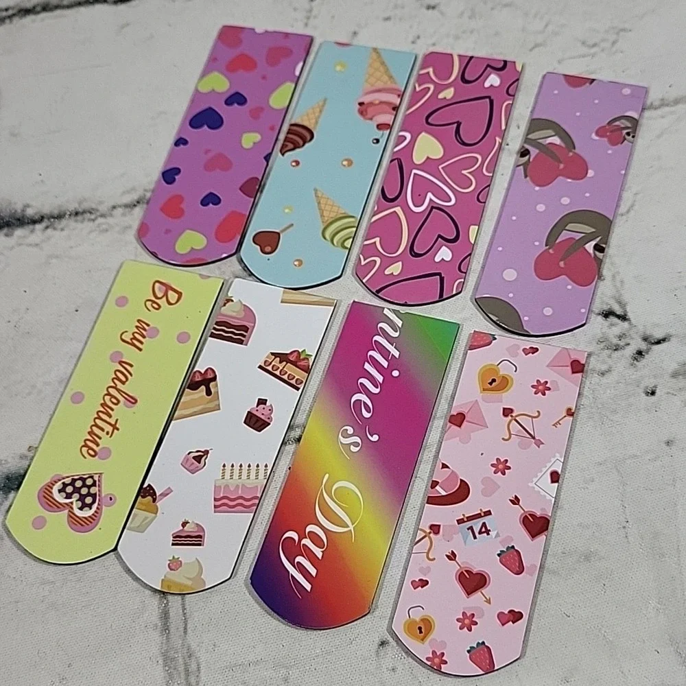 Magnetic Bookmarks Valentines Day Lot Of 36pcs Pink Hearts Treats Favors
