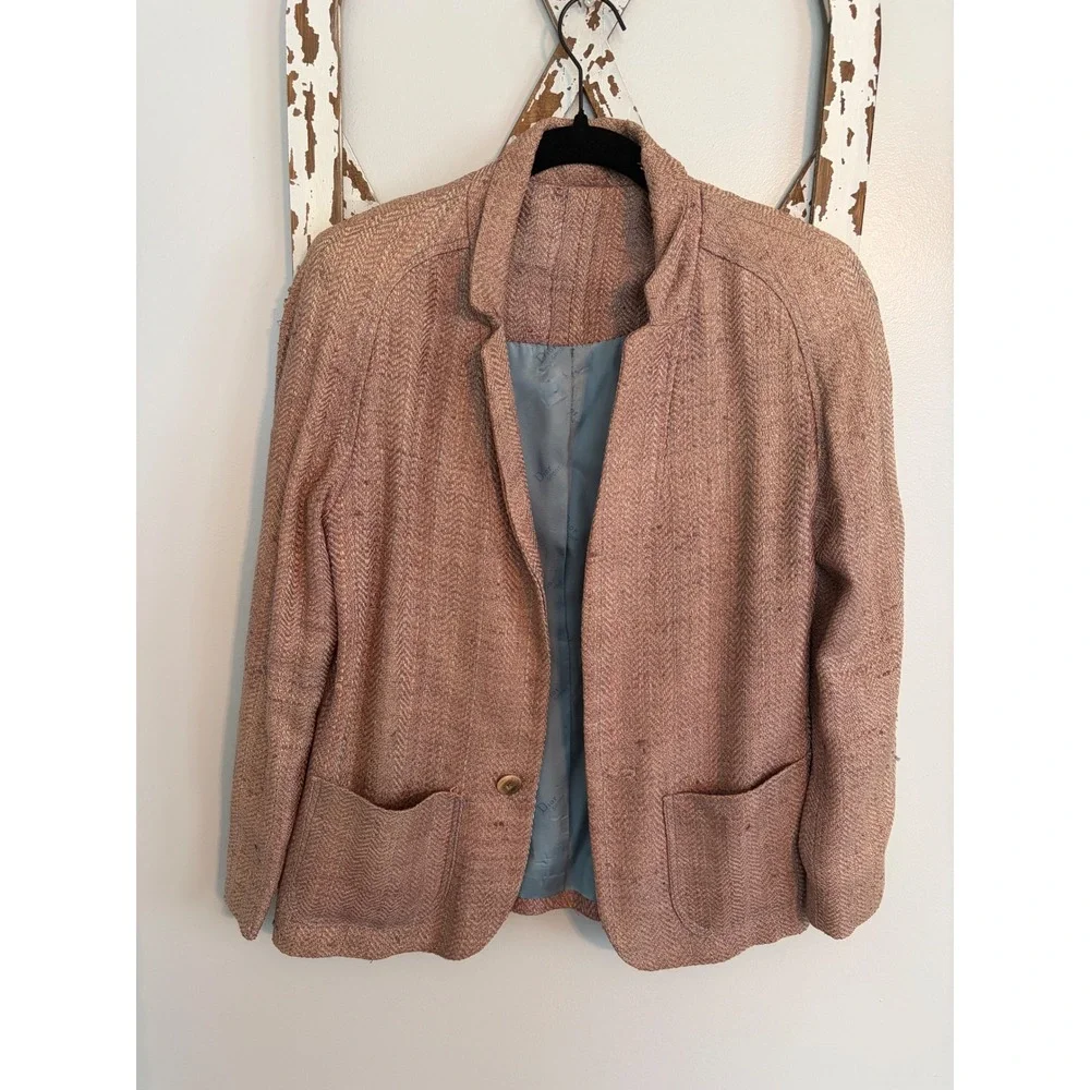 Vtg Dior Sport Tweed Blazer Herringbone Christian Dior *Read*