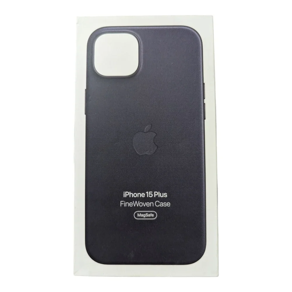 B4. Apple FineWoven Case with MagSafe for iPhone‎ 15 Plus - Black