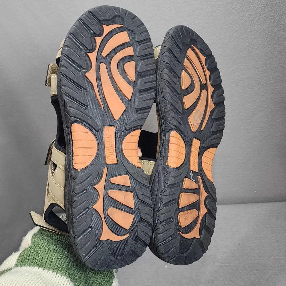 Khombu Sport Sandals Tan Hiking Trail Adjustable Straps Mens 10M