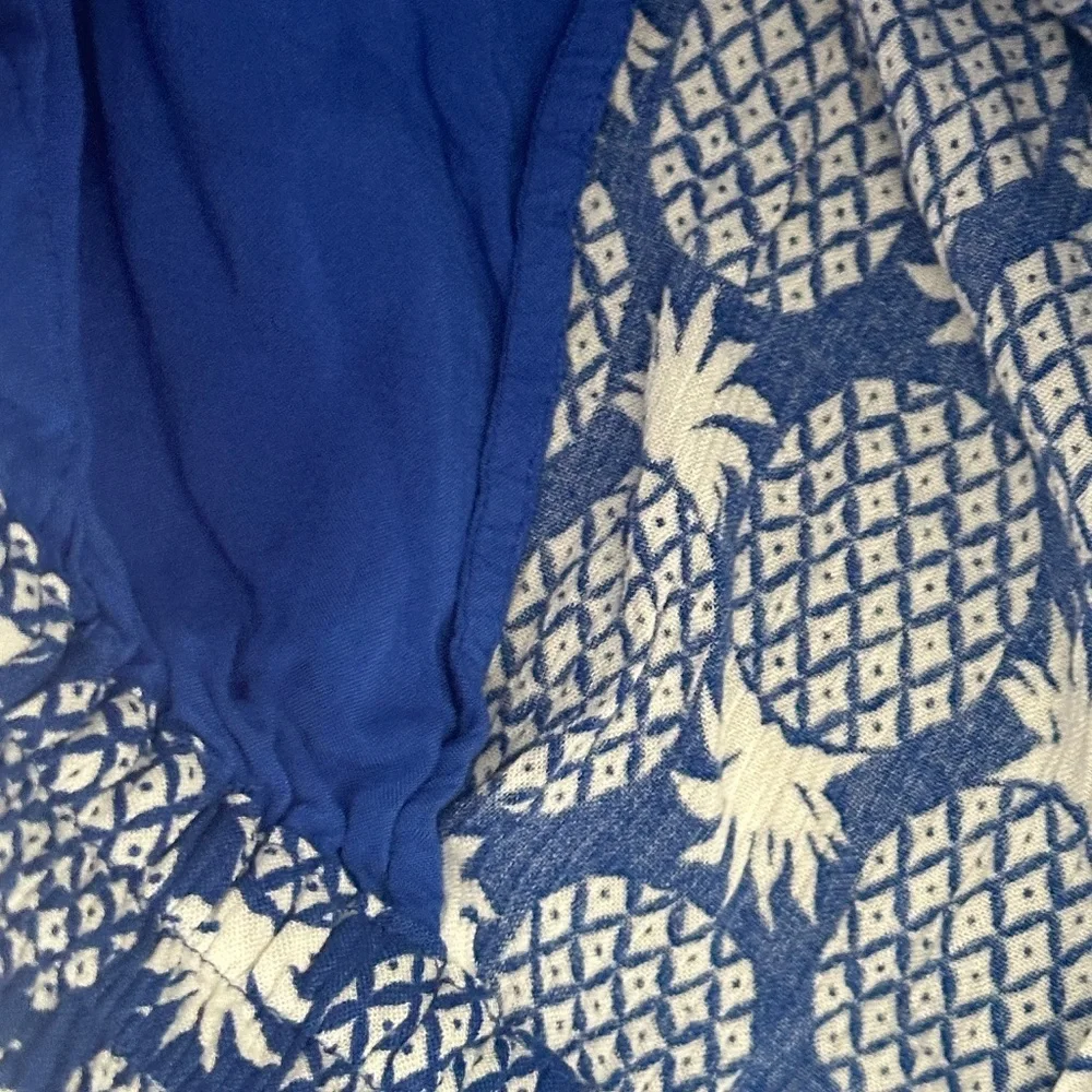 Boden Bembridge Pineapple Blue White Viscose Flowy Shorts 6