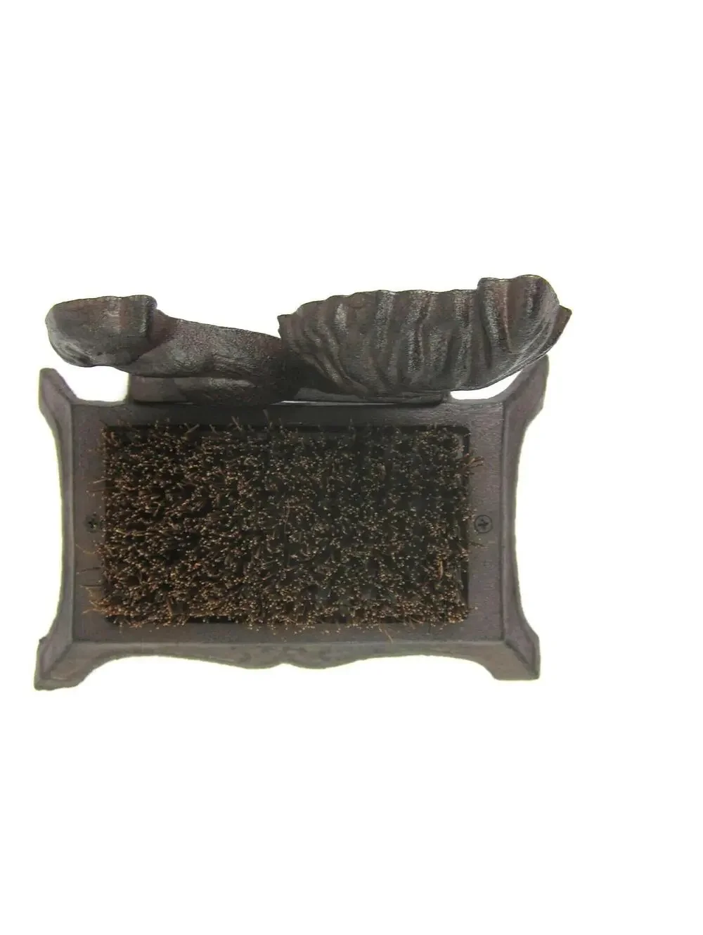Cast Iron Boot Scraper Brush Brown Squirrel & Nut Design NEW