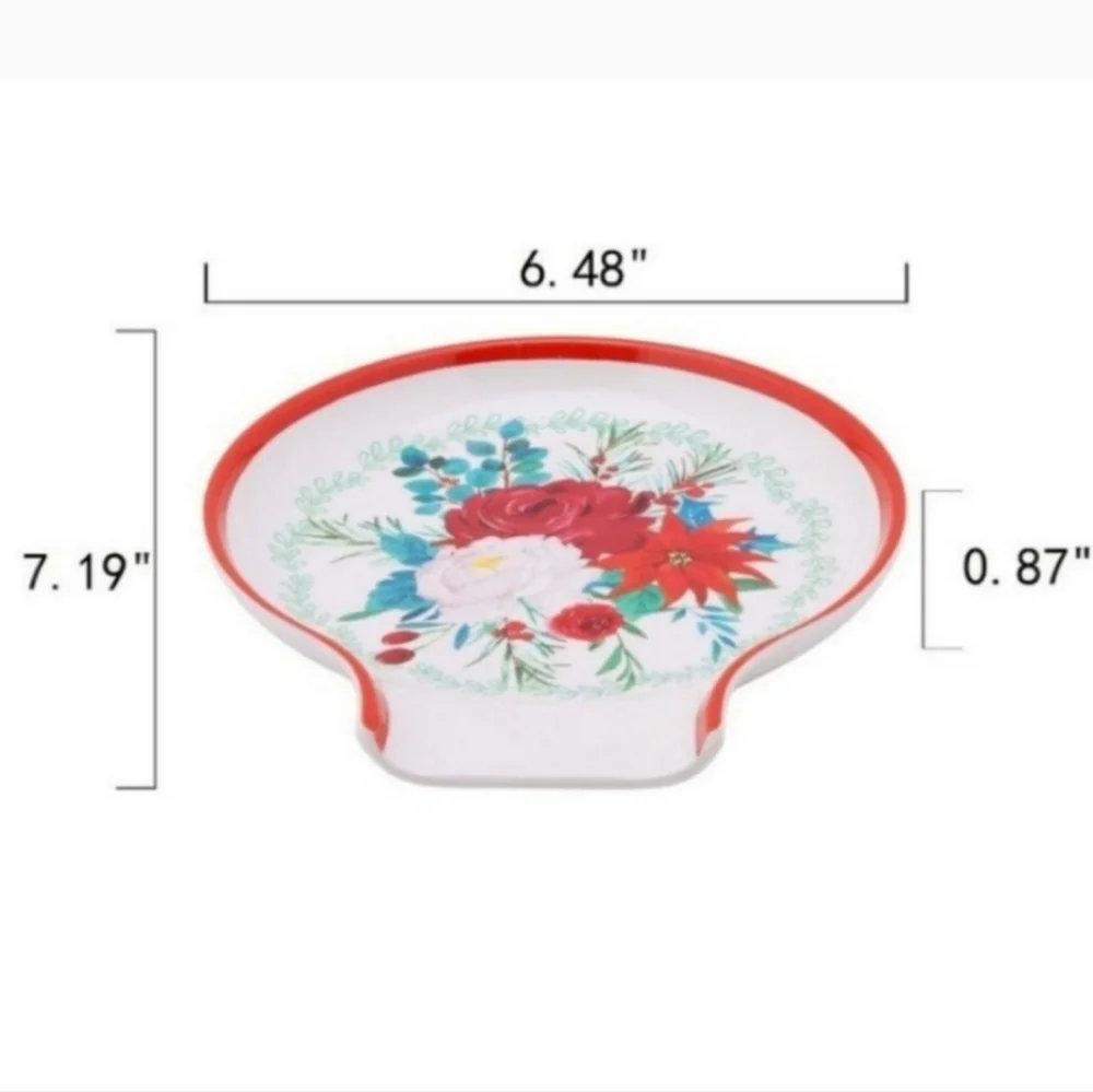 NWT Set of 2 The Pioneer Woman Spoon Rests Christmas Holiday Melamine AK…