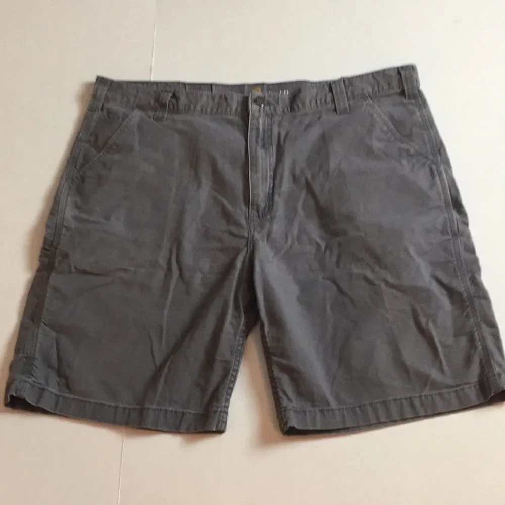 Carhartt Gray Cargo Relaxed Fit Cotton Shorts Size 42