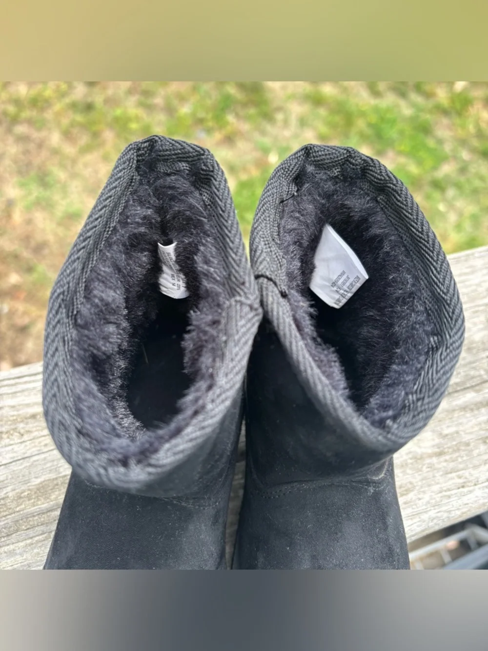 N/A black faux