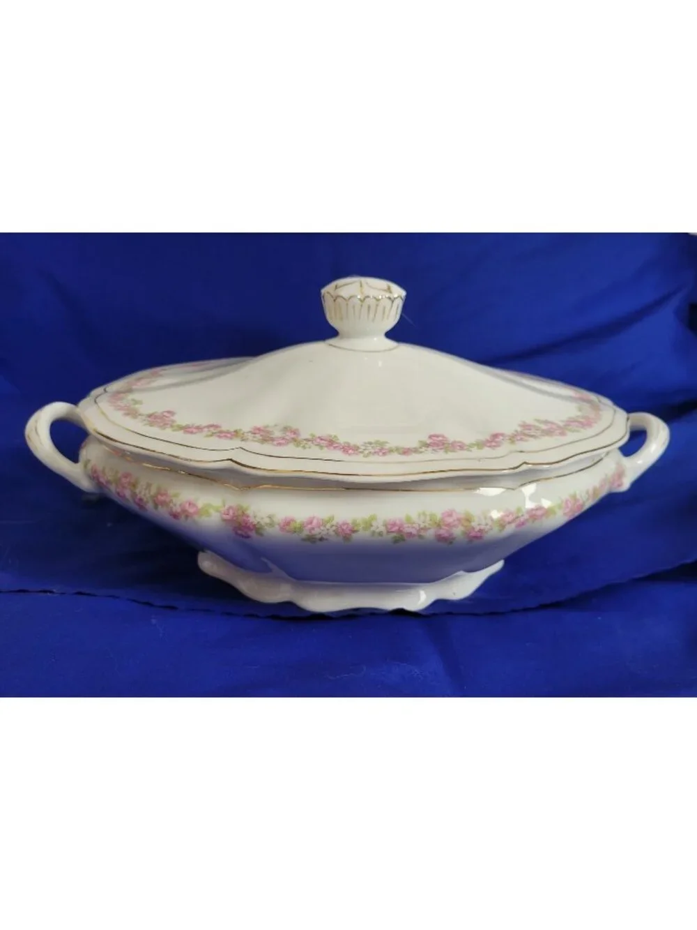 Soup Tureen Vienna Austria Roses Victorian cottage ornate elegant vtg heirloom