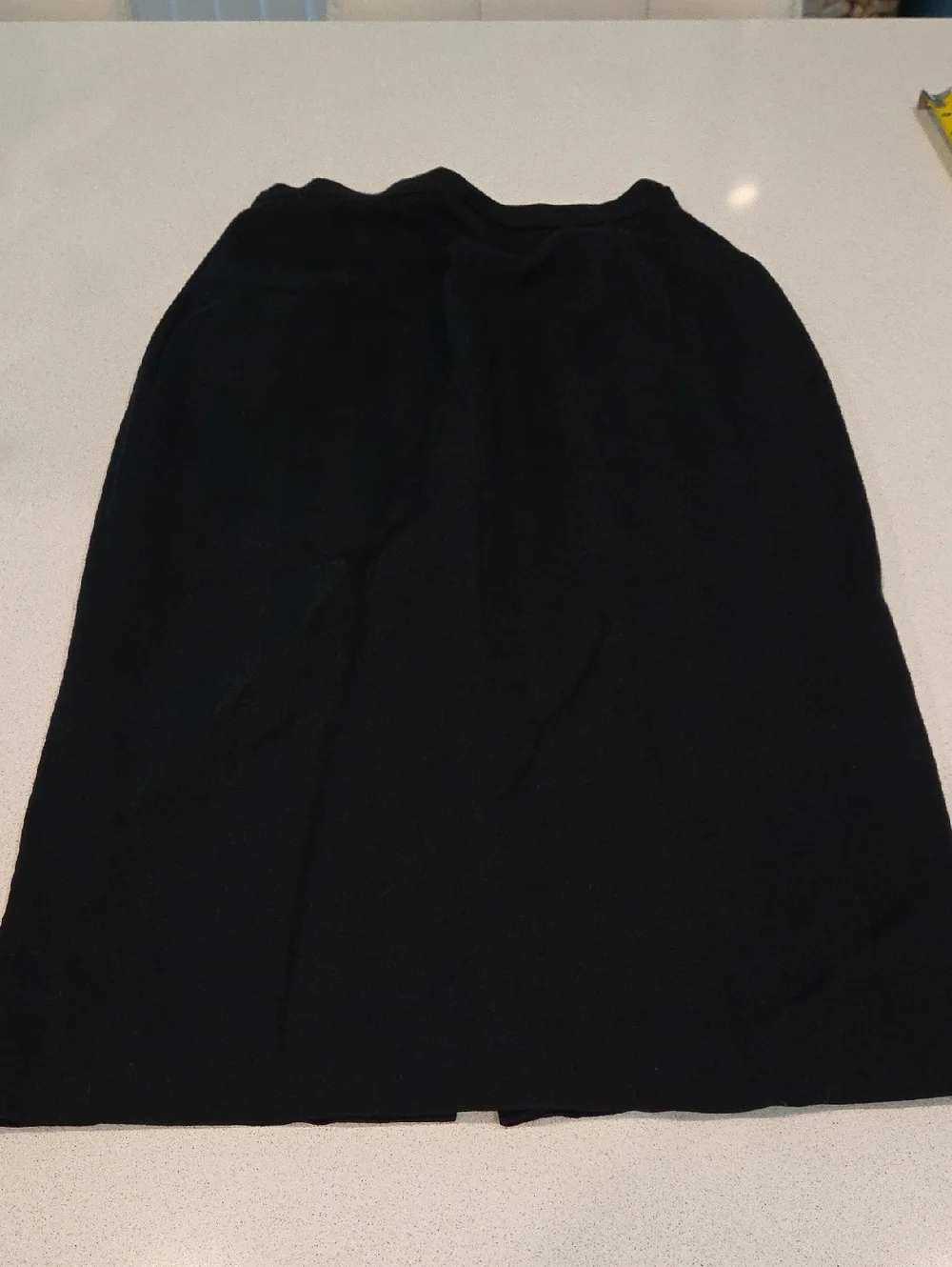 Vintage Striped Christian Dior Wool Black Tailored Blazer and Skirt Set Size 4!