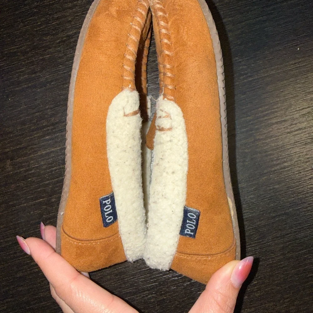 Ralph Lauren tan suede