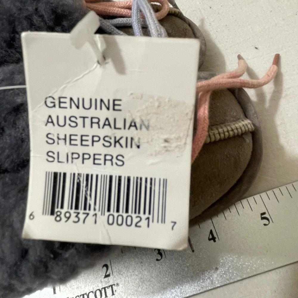 Australian Genuine Sheepskin Slippers Baby Medium Gray Cozy Warm Winter‎ Boots
