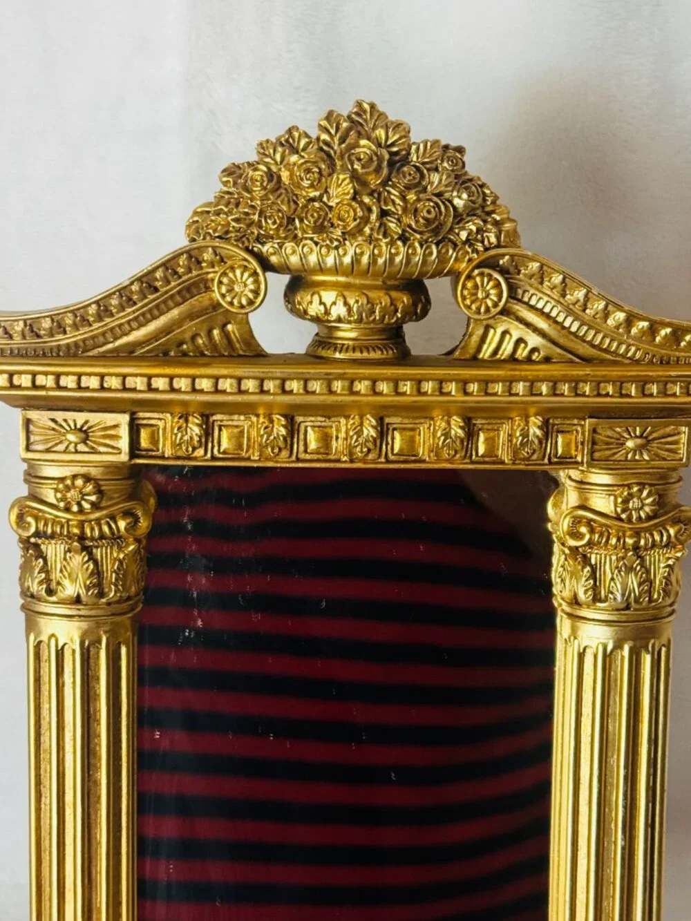 Vtg Roman Columned Table Top Vanity Mirror 11