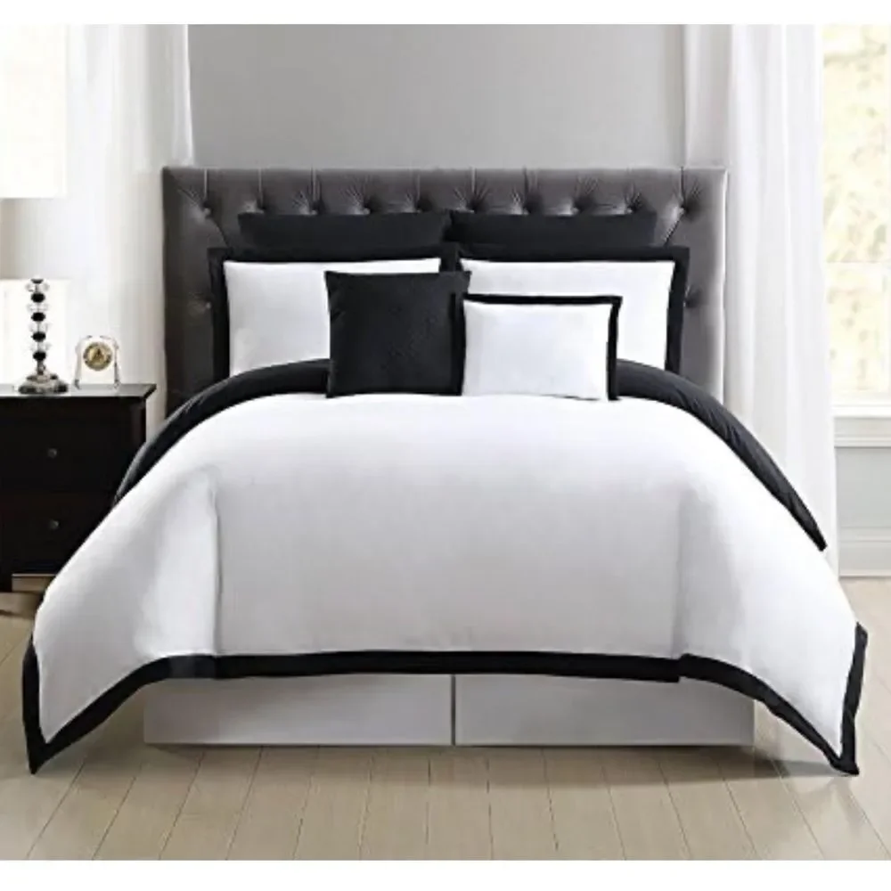 NWT Queen Hotel Border duvet cover set‎