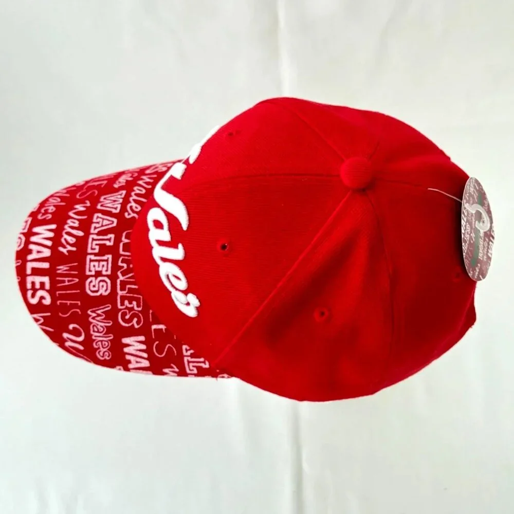Wales Red Adjustable Strapback‎ Baseball Cap Hat NWT