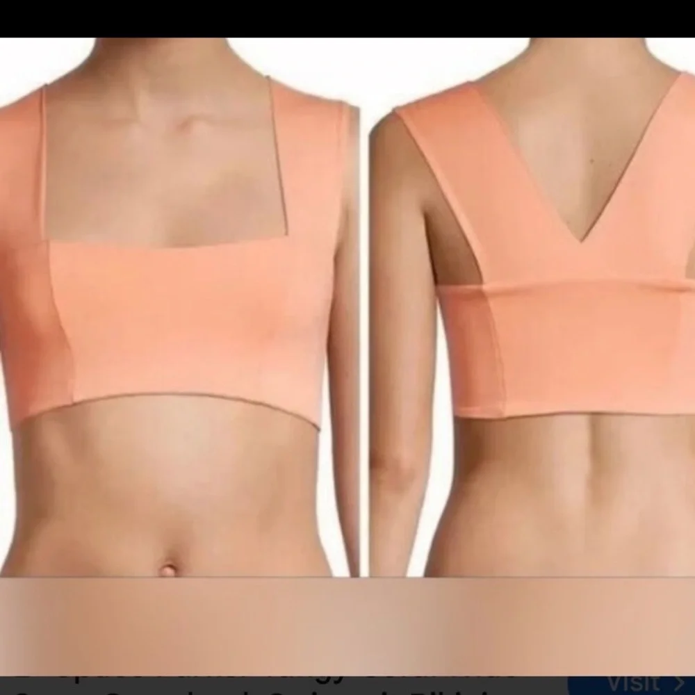 L*Space Parker Top Tangy Orange Deep V Swim Top Women’s Size L‎ NWT