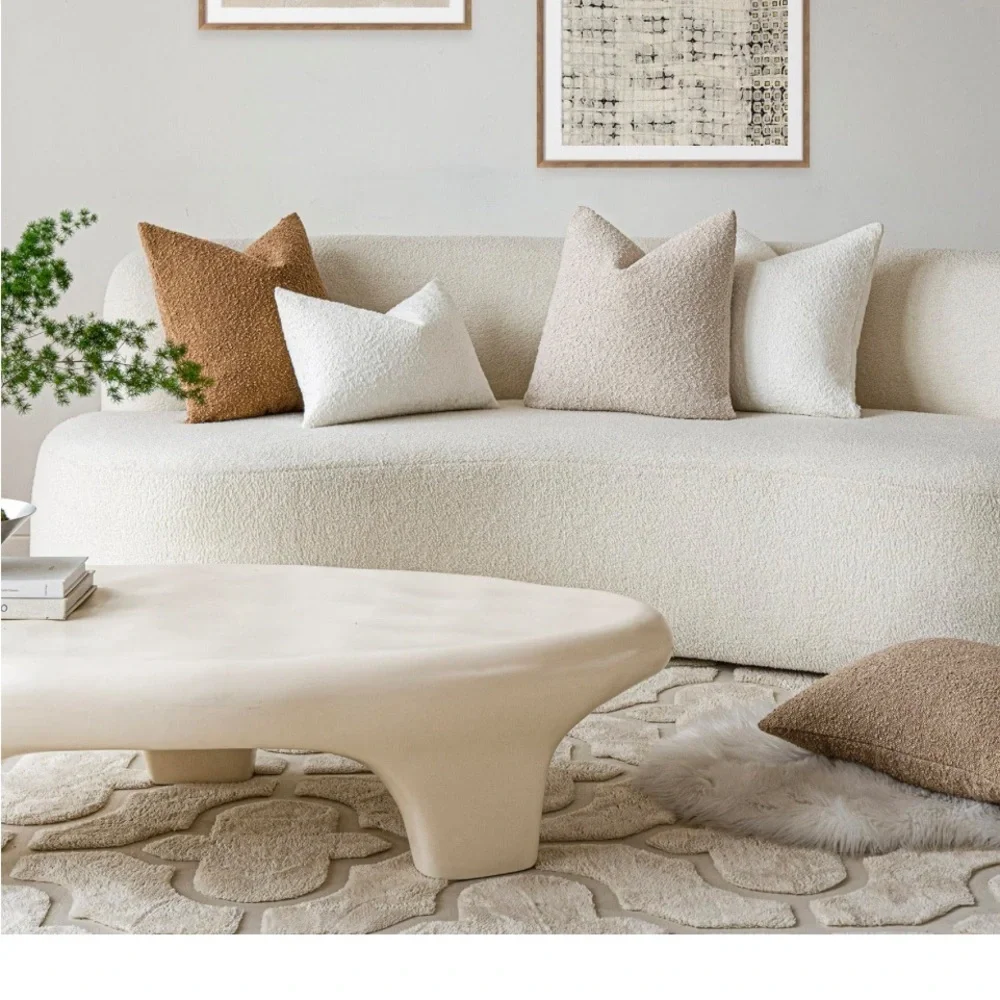 BOUCLE Tan Accent Pillows