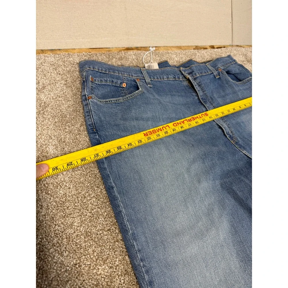 NEW Levis 559 Relaxed Straight Mens Blue Stretch Jeans 50x34 Irregular Workwear