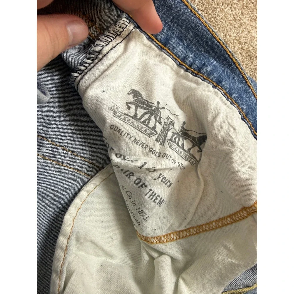 NEW Levis 559 Relaxed Straight Mens Blue Stretch Jeans 50x34 Irregular Workwear