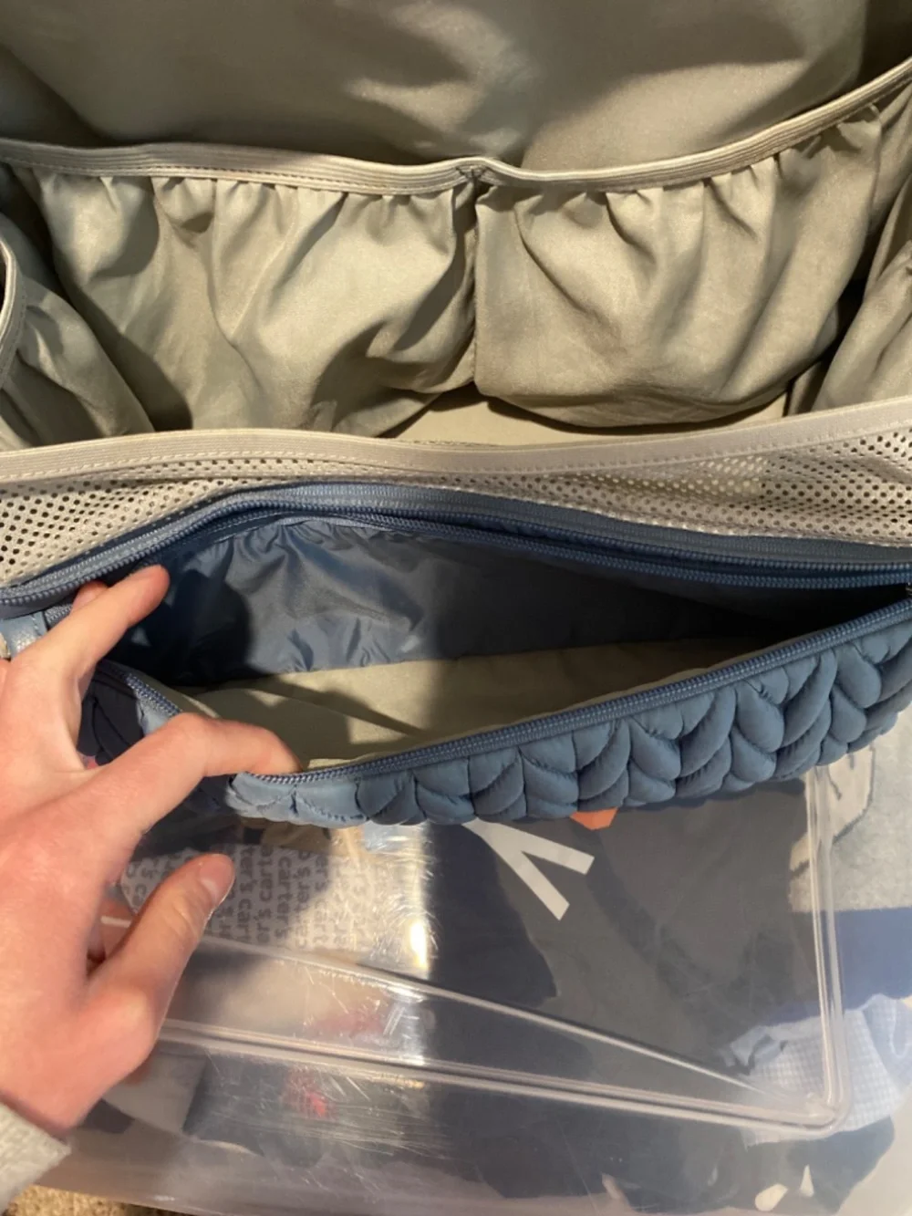 Happ Brand Diaper bag in ash blue