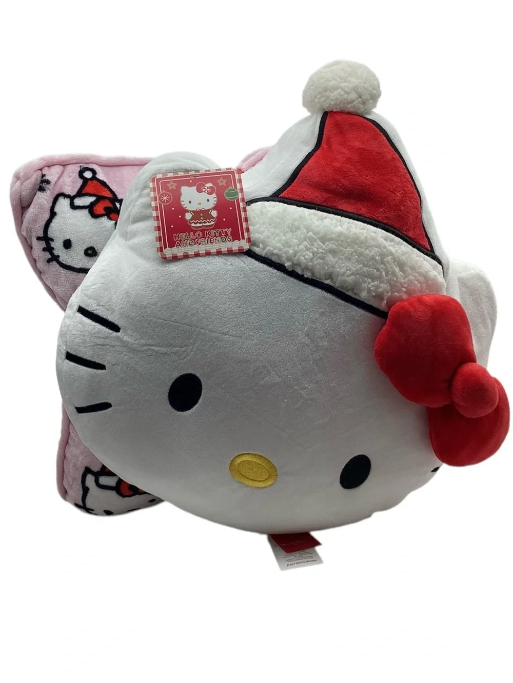 Hello Kitty Sanrio 2 pk. Square Pillow with Shaped Head Pillow Set (NWT)