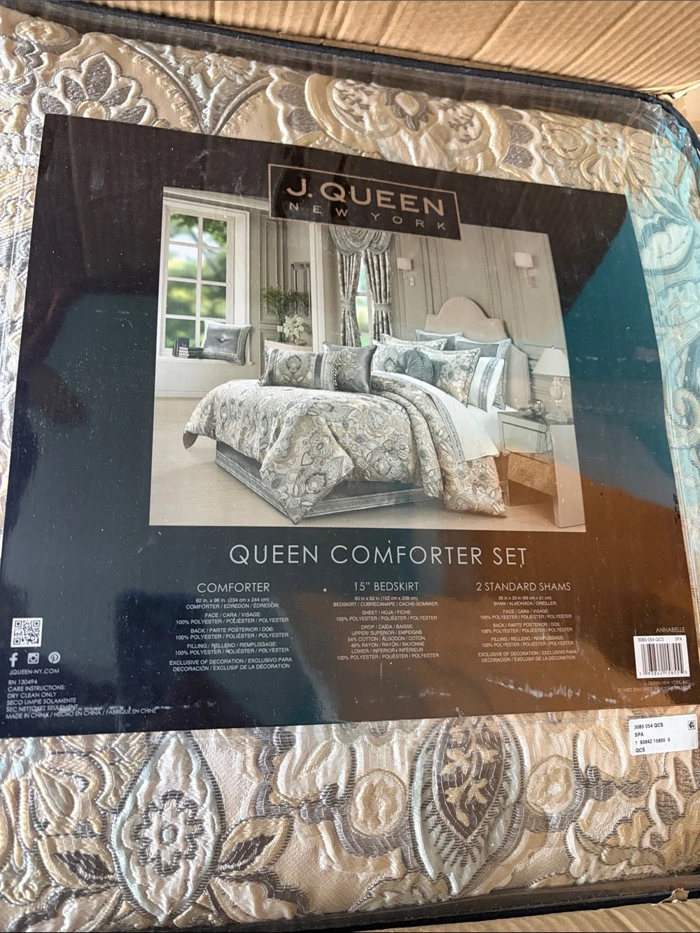 J. QUEEN NEW YORK Annabelle Comforter Set sz Queen NWT