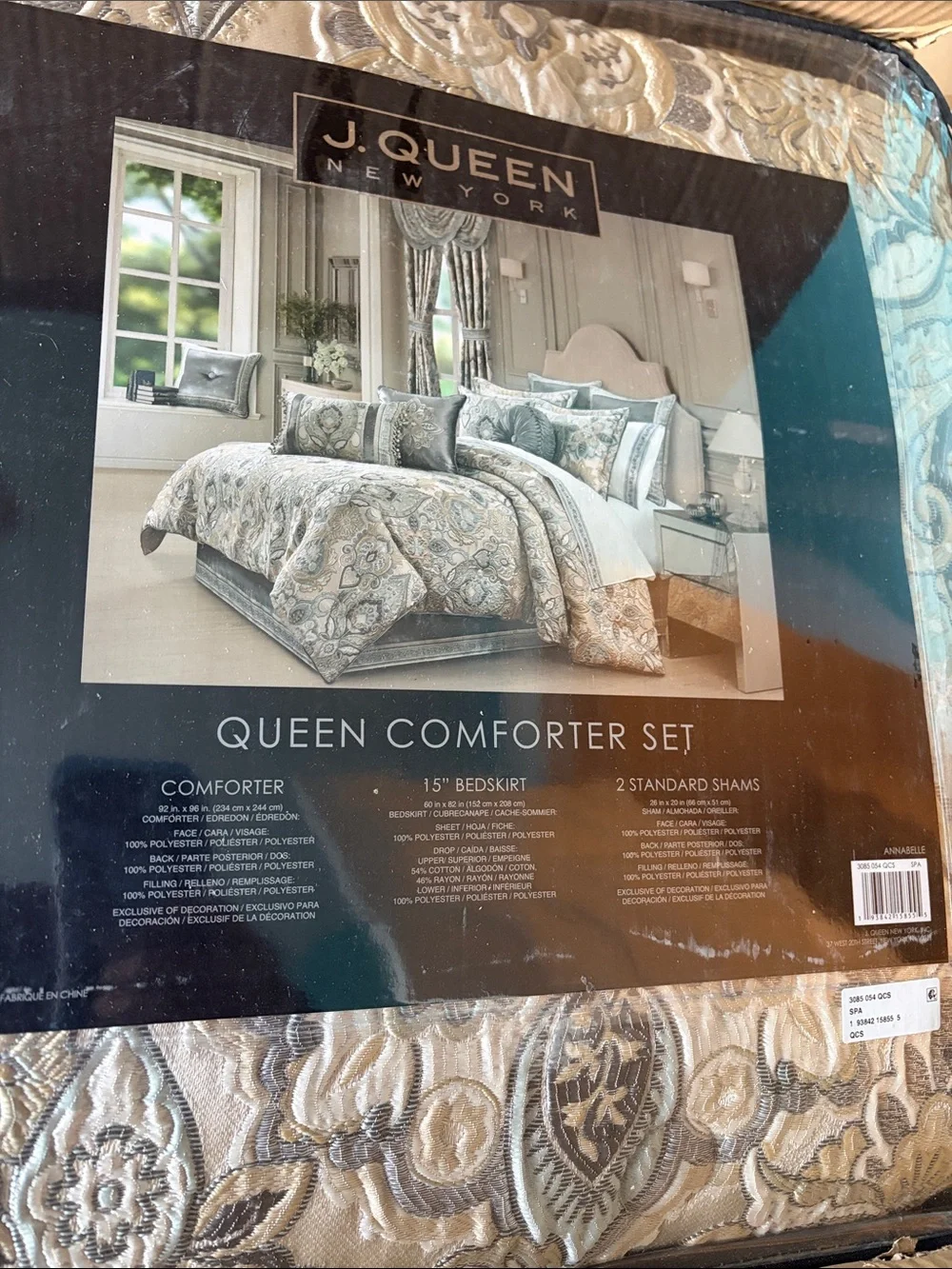 J. QUEEN NEW YORK Annabelle Comforter Set sz Queen NWT