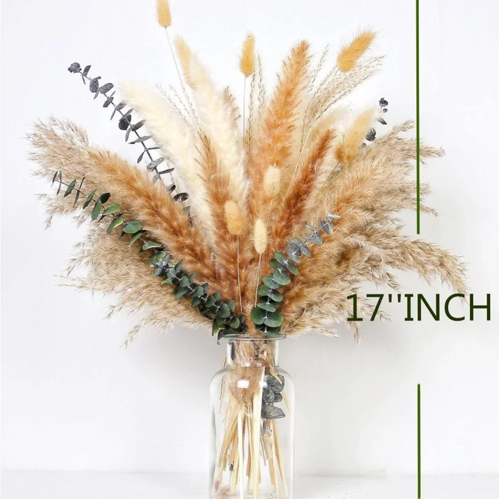 Neutral Dried Grass and Eucalyptus Arrangement - Home Accents