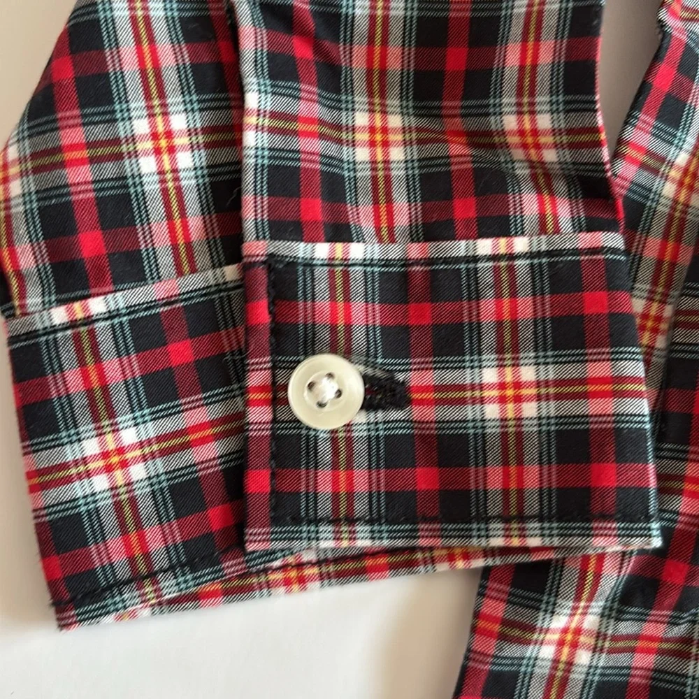 Carters Baby Boys Long Sleeve Bodysuit 12 Month Red Plaid Christmas Bodysuit 12M