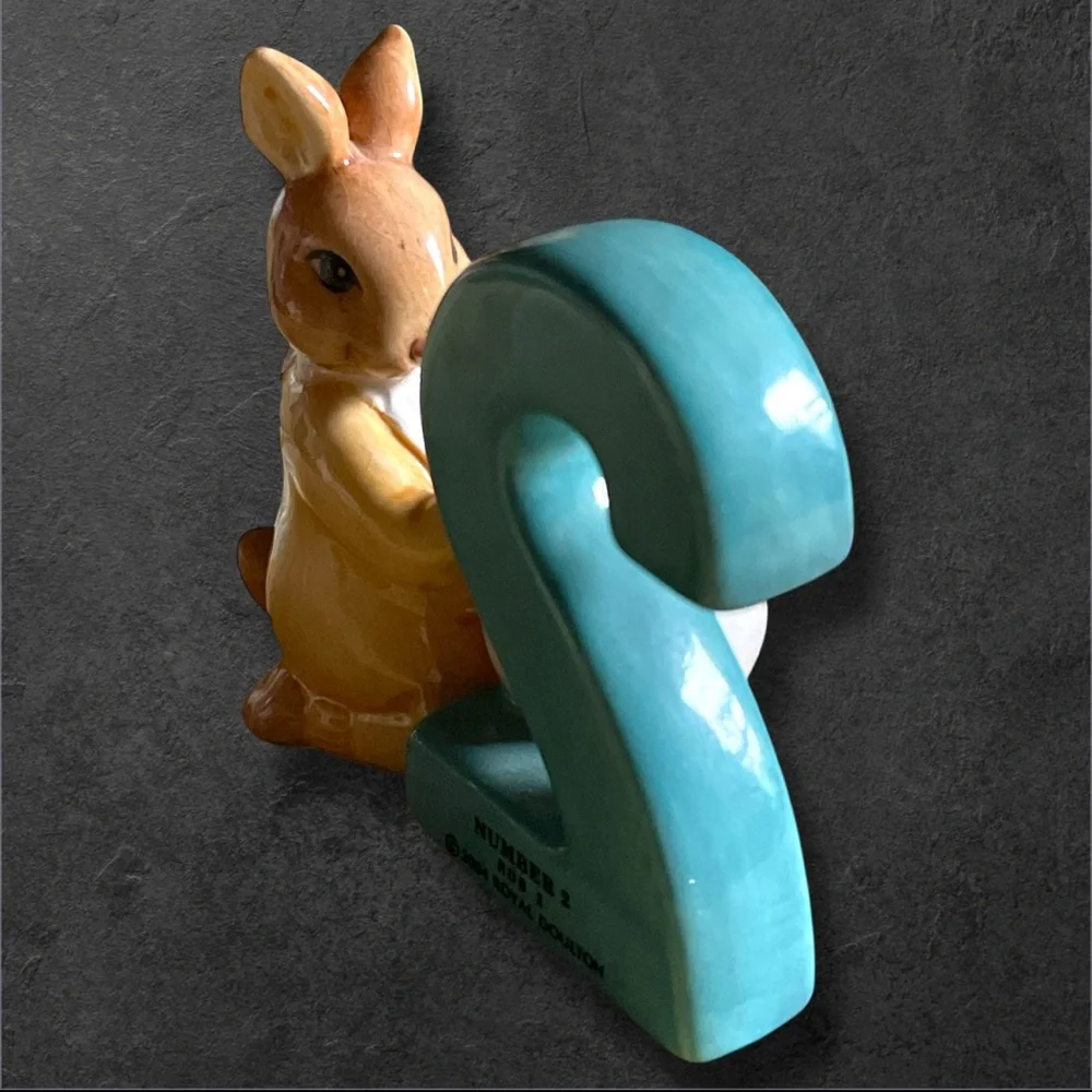 VTG 2004 by Royal Doulton Childhood Memories Bunnykins #2 Ceramic Cake Topper