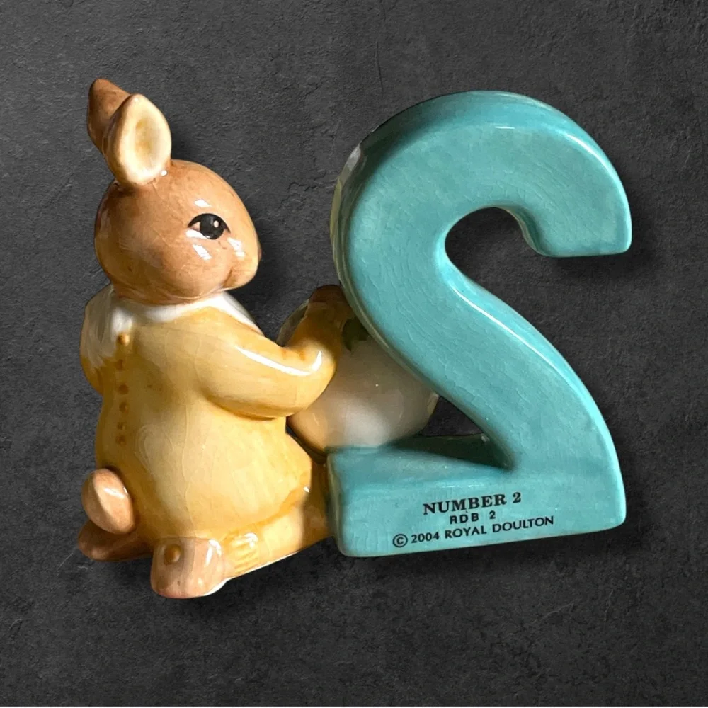 VTG 2004 by Royal Doulton Childhood Memories Bunnykins #2 Ceramic Cake Topper