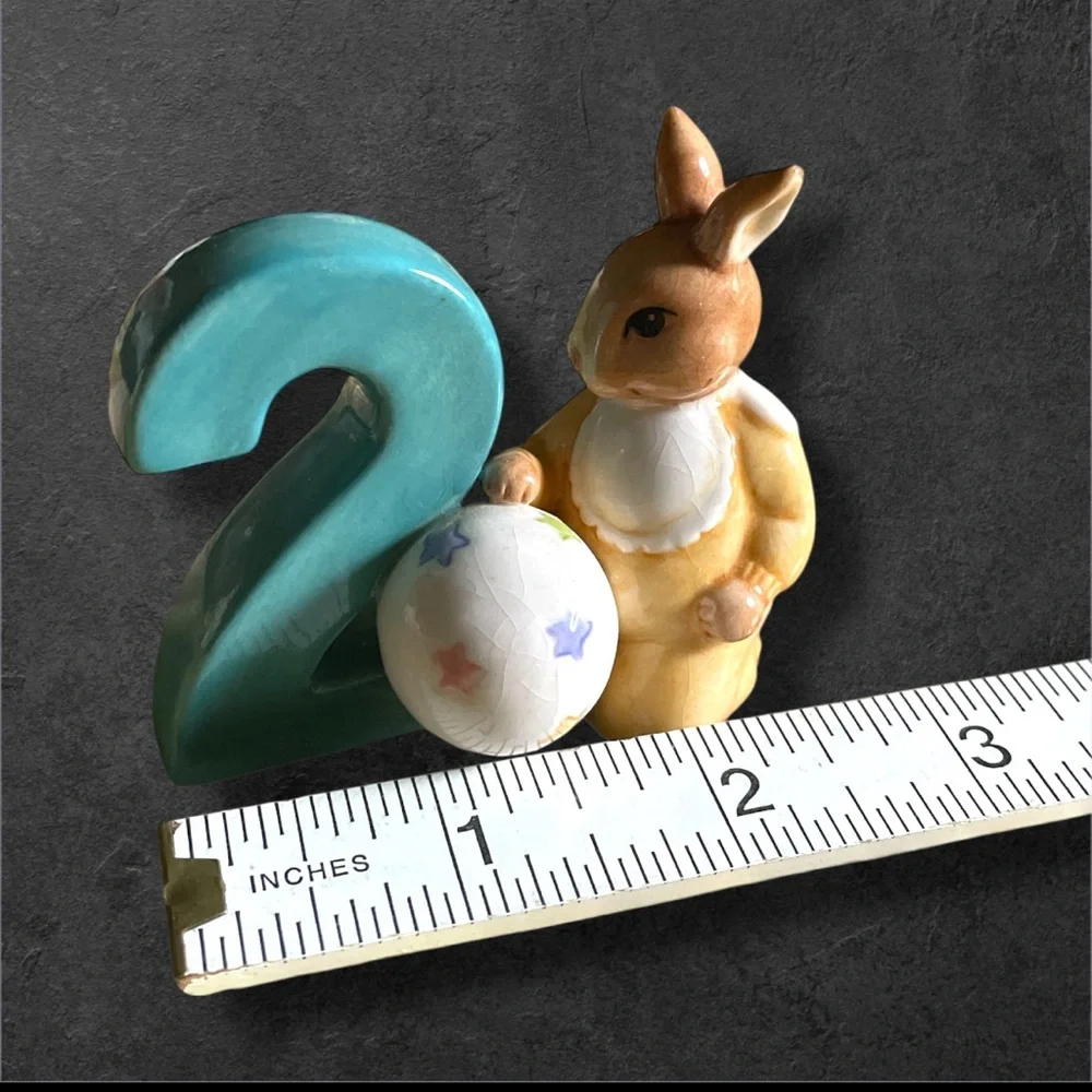 VTG 2004 by Royal Doulton Childhood Memories Bunnykins #2 Ceramic Cake Topper