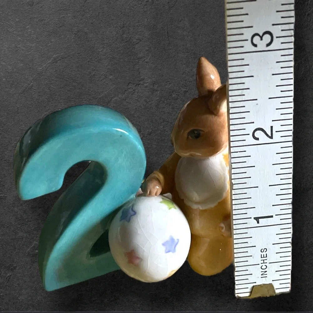 VTG 2004 by Royal Doulton Childhood Memories Bunnykins #2 Ceramic Cake Topper