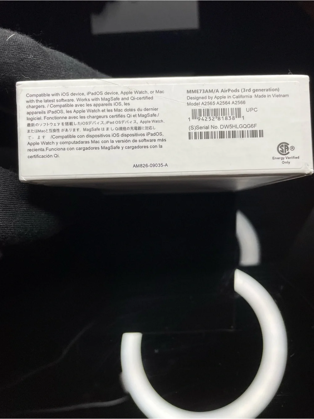 Apple AirPods MagSafe Charging Case Box - White