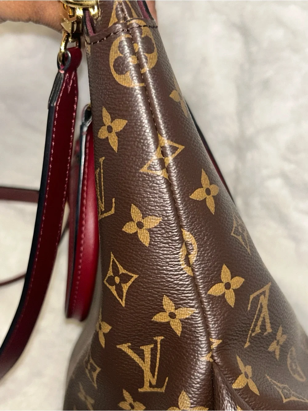 Louis Vuitton Monogram Canvas Flower Tote MM Bordeaux