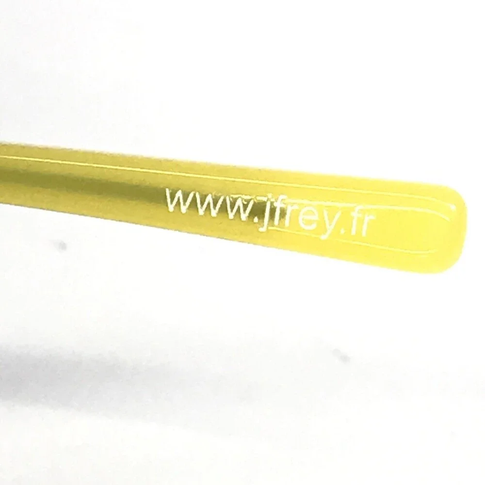 JF Rey Eyeglasses Frames JF2790 1550 Brushed Silver Yellow Cat Eye 50-20-143
