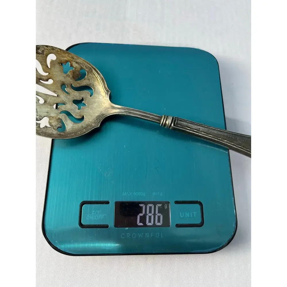 VTG Webster Sterling Silver Handle Pierced Tomato Serving Spoon