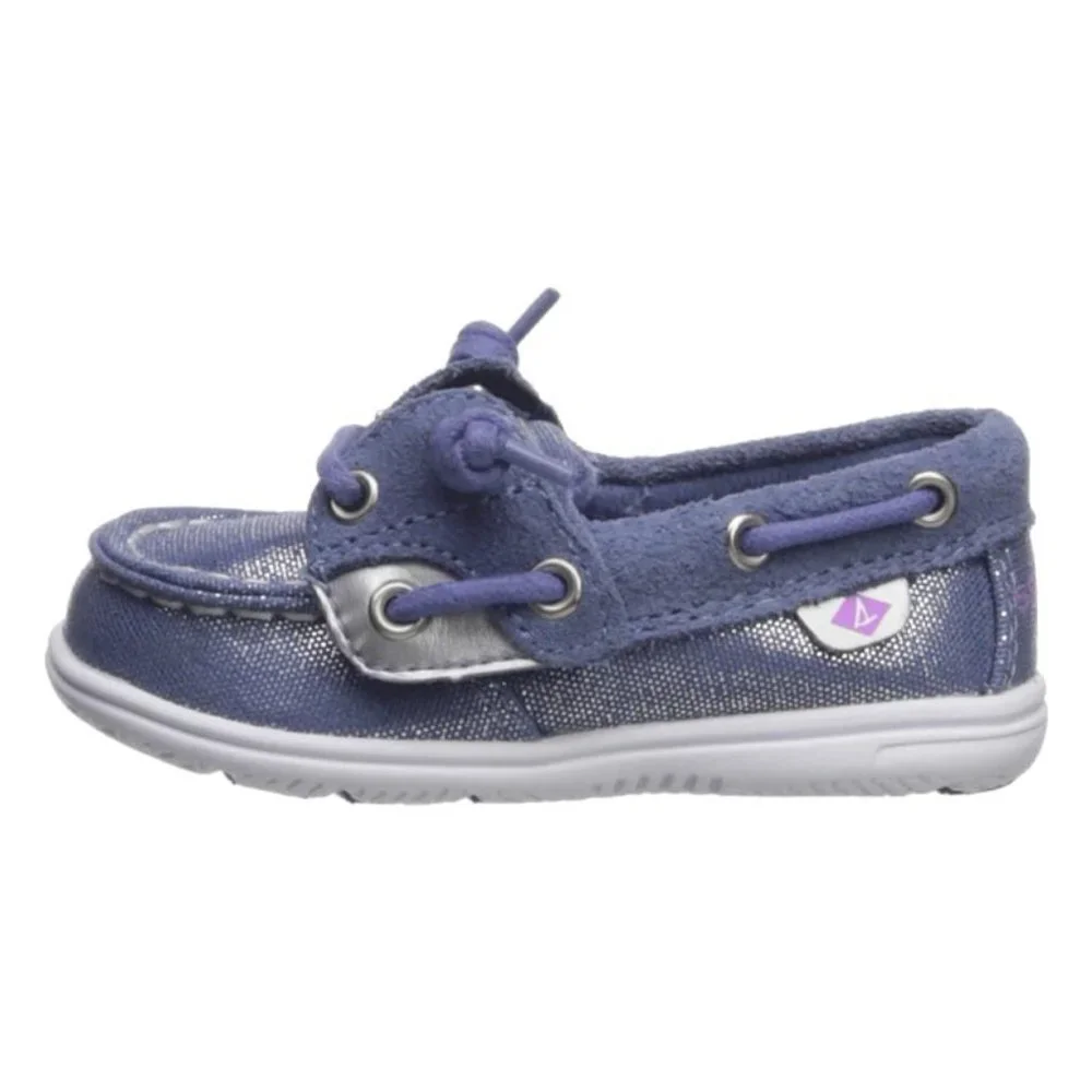 Sperry Kids Lilac Glitter Moccasins