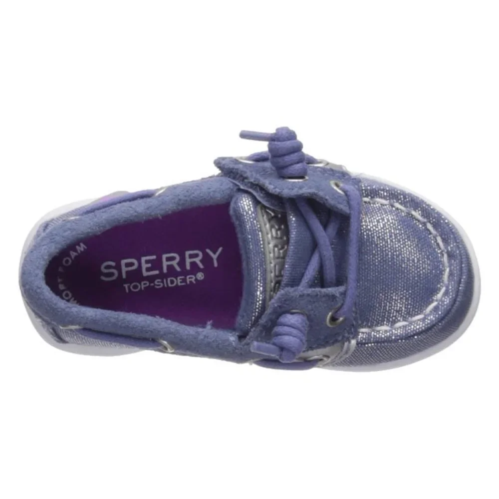 Sperry Kids Lilac Glitter Moccasins