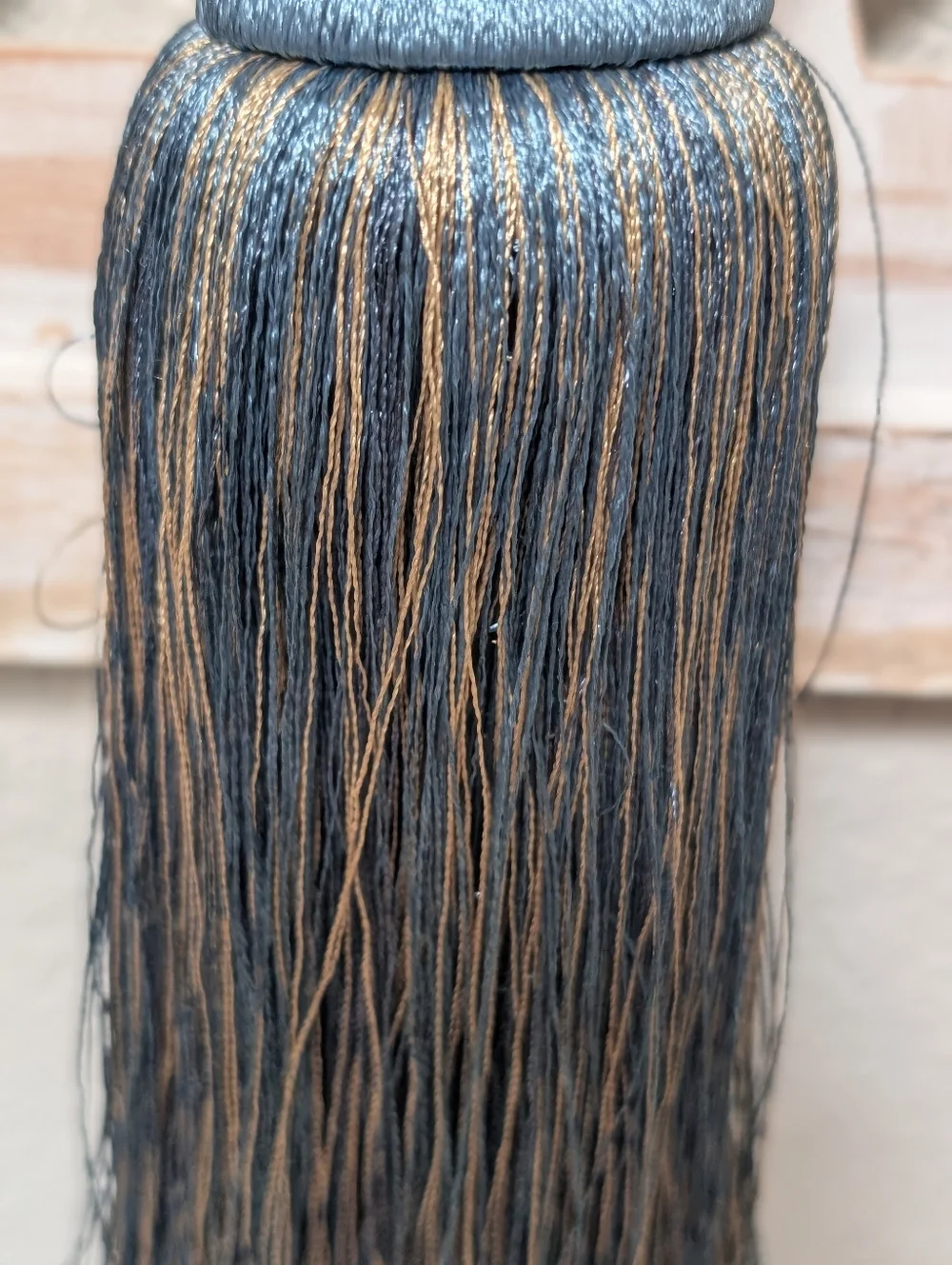 blue/ gold tassel curtain tie backs 2 pack luxury designer modern Victorian