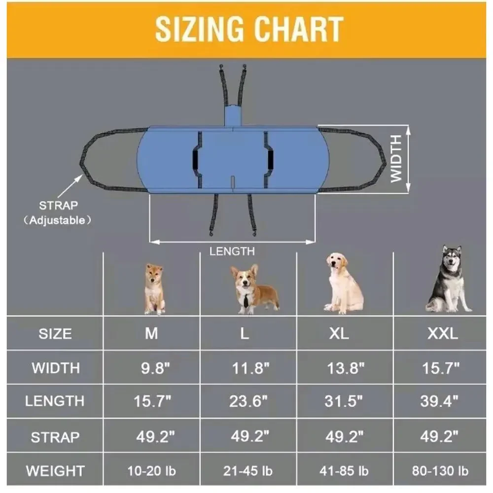 Coodoo XL Dog Sling NWOT Gray Arthritis Injury Nail Trim MSRP $37 (D73)
