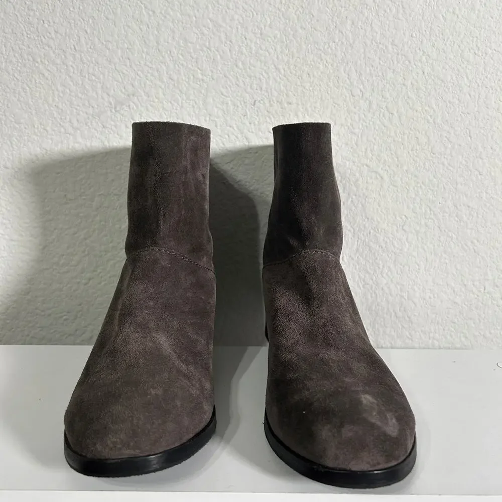 NEW Eileen Fisher Jaunt Short Boots Italian Suede Size 8.5 Slate Brown