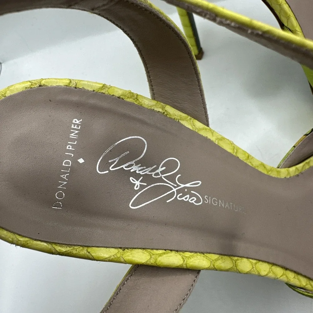 Donald & Lisa Pliner Signature CHIARA Platform Green Bottom Heel Luxe RARE 8 1/2