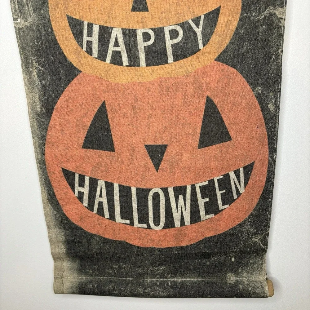 Halloween Tapestry Scroll Wall Hanging Trick‎ or Treat Pumpkin Jack O Lantern