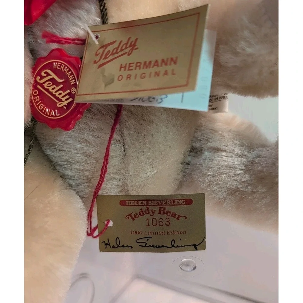 HERMANN Made In Germany Mohair Teddy Bear‎ Signed by HELEN SIEVERLING 1063of3000